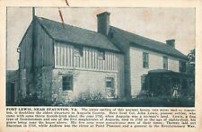 Staunton, Virginia Postcard Fort Lewis Oldest Home in Augusta County 1917   S4 picture
