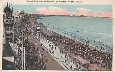Sunday Afternoon at Revere Beach Mass c1926 Postcard picture