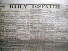 Rare original CONFEDERATE CIVIL WAR newspaper dated 1861 - 1865  : 150 years old picture