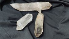 Three Natural Quartz Crystals: Scepter, Smoky and Double Terminated picture