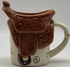 Vintage HHD Western Themed Horse Saddle Coffee Mug Cup Novelty Equestrian picture