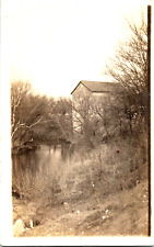 Antique RPPC Photo Postcard Cedervale,  Ceder Vale Kansas 1908 Grist Mill  1871 picture