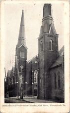Antique POSTCARD c1909 Shenandoah, PA., Oak st Methodist church undivided back picture