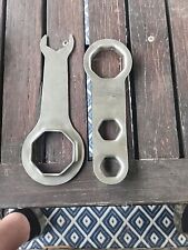 2 Vintage Antique Car Truck Hub Implement Wrenches , Wall Hangers  picture