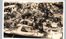 MODEL RAILROAD TRAIN TOWN dayton oh real photo postcard rppc ohio history toy picture