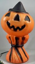 1969 Empire Halloween Blow Mold Pumpkin Haystack Jack O Lantern Witch Hat 14