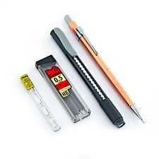Pentel Sharp Mechanical Pencil Metallic Copper 0.7mm Refill Lead Clic Eraser Lot picture