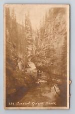 Banff AB-Alberta Canada, RPPC Johnson Canyon, Antique, Vintage Postcard picture