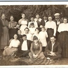 1917 Hartley IA RPPC Family People Cute Pup Dog Real Photo PC Juckum Dysart A171 picture