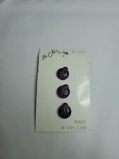 Vintage Le Chic Retro Lady Bug Buttons 3 On Card Sz 18 (3/8