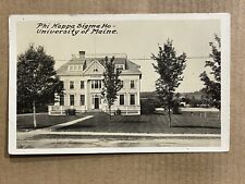 Postcard RPPC Phi Kappa Sigma Skulls Fraternity House University Of Maine Orono picture