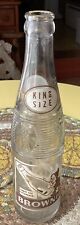Vintage Brownie King Size drink soda bottle Ribbed seven-up bottling co. picture