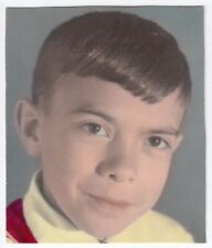 Young boy teen Hand tinted colored Unusual color Interesting face bizarre photo picture