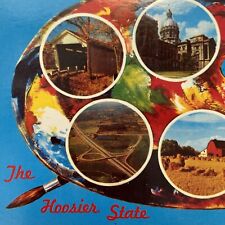 Postcard IN Hello from Indiana The Hoosier State 5 Tourist Views Dexter 1963 picture
