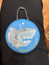 Shark “Money Hungry” Coin Bag KeyChain Stephen Joseph Blue Squeeze Purse Gift picture