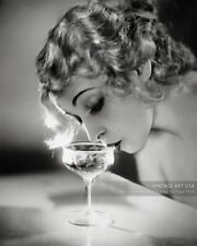Vintage 1920s Woman Sipping Champagne Photo - Manassé Studio - Roaring 20s Era picture