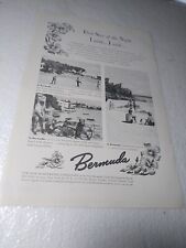 1948 Print Advrtismnt Bermuda Travel 6.5x10 FLIPSIDE Budd Railroad Passenger Car picture