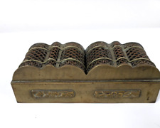 Vintage Brass Trinket box rectangle ornate 6.5 inch long picture