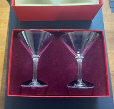 BACCARAT CRYSTAL French Perfection MARTINI COCKTAILS Glasses W Box Mint FLAWLESS picture