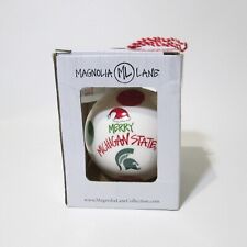 Merry Michigan State Ball Ornament Spartans Team Logo Magnolia Lane Box picture