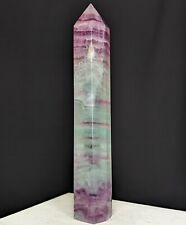 Purple Fluorite Tower Large Crystal Tall Big Point Gemstone picture