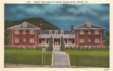 Vintage Postcard Night Time Daniel Boone Hotel NC picture