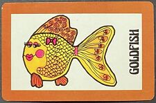 Goldfish Cartoon Vintage 1975 Single Swap Fish Whitman Game Card picture