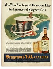 1943 Seagram's V.O. Whiskey Futuristic Hotel of Tomorrow Space Age Vintage Ad picture