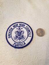 FANTASTIC Vintage 1960S-70S Greater NY Council Sea Scouts FLOTILLA  patch. MINT picture
