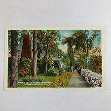 Postcard New York Saratoga Springs NY Chauncey Olcott Garden 1930s  picture