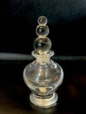 Vintage Irving . W . Rice New York Clear Glass Perfume Bottle Beautiful Design  picture