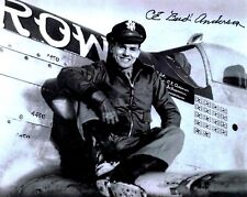 World War 2 P-51 Mustang Triple Ace CE Bud Anderson Autographed Photograph picture