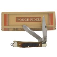 Rough Rider Tiny Mini Trapper Pocket Folding Knife RR807 Amber Jigged Bone picture