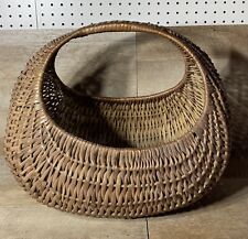 Antique Vintage French Market Basket Approx 17” Long picture