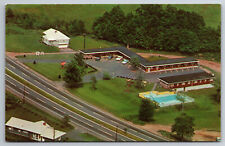 Vintage Postcard CT Enfield Dunns Motel Pool Aerial View Chrome -13062 picture