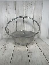 Mid Century Hammered Aluminum Hinged Basket - Made in Italy picture