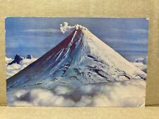Alaskan Volcano Snow-Capped Active Volcano Chrome Postcard 596 picture
