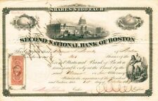 Second National Bank of Boston - Stock Certificate - Banking Stocks picture