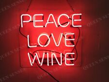 CoCo Peace Love Wine Pink Acrylic Neon Sign 14