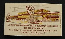 1950s Full Length Mid-City Motel 111 S. Summit St. Toledo OH Lucas Co Matchbook picture