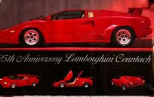 NOS Original Vintage Red Lamborghini 25th Anniversary Poster 1989 21