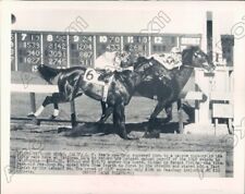 1948 Tanforan Jockey Kermit Fields Wins on Pea Soup Press Photo picture
