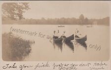 Bridgeton, NJ? 1906 Canoe RPPC Vtg Cumberland Co, New Jersey Real Photo Postcard picture