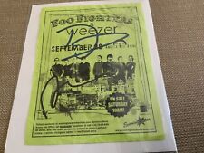 AUTOGRAPHED/Signed Foo Fighters Dave Grohl Weezer Rivers Cuomo Concert Flyer ’05 picture