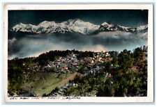 Darjeeling India RPPC Photo Postcard View from Hotel Mt. Everest c1930's picture