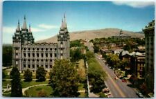 Postcard - North Main Street And Mormon Temple - Salt Lake City, Utah picture