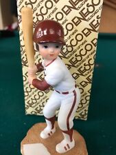1983 Vintage Enesco Porcelain Little Baseball Boy Player Batter picture