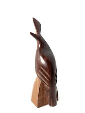 Vintage Ironwood Carved Quail Bird Figurine Statue Made In Mexico Folk Art 7” picture
