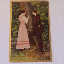 1909 Vintage Postcard Lovers Couple  