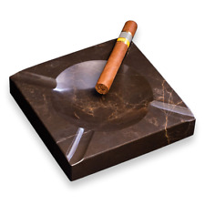 Bey-Berk Marble 4-Cigar Ashtrays - Amber Emperador picture